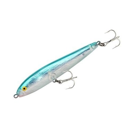 Rebel Jumpin' Minnow Topwater Bait, 4 12, 12 Oz SilverBlue, Floating T2003S